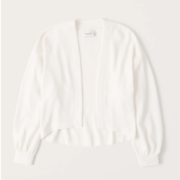 white abercrombie cropped sweater