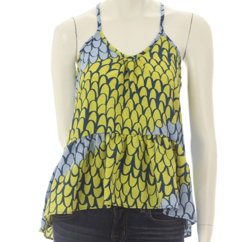 manuhealii top in blue and yellow cami style