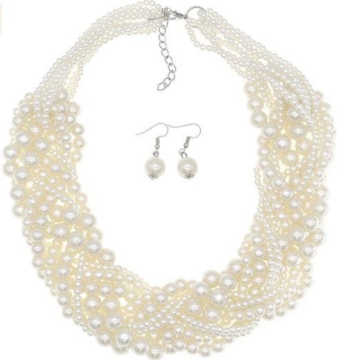 pearl multi strand necklace amazon