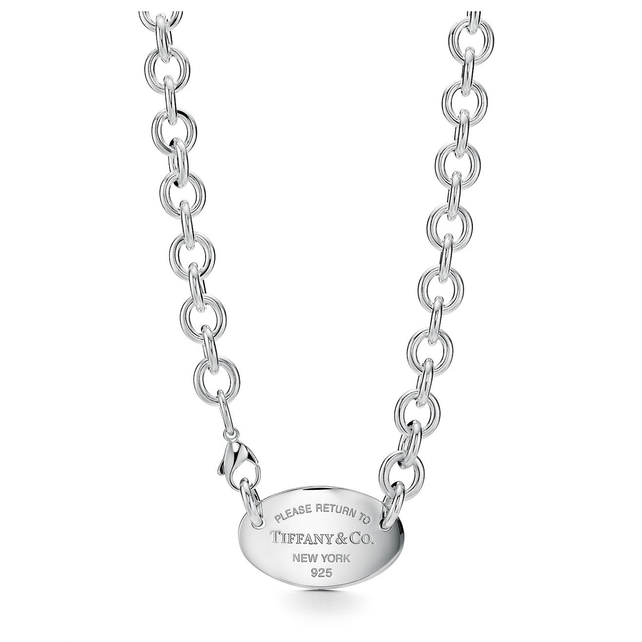 Oval Tag Necklace Tiffany