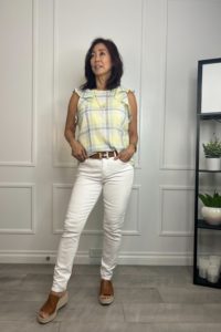 comfortable white jeans skinny