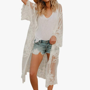 white lace cover up