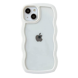 Caseative Cute Curly Wave Frame Shape Shockproof Soft Compatible with iPhone Case_