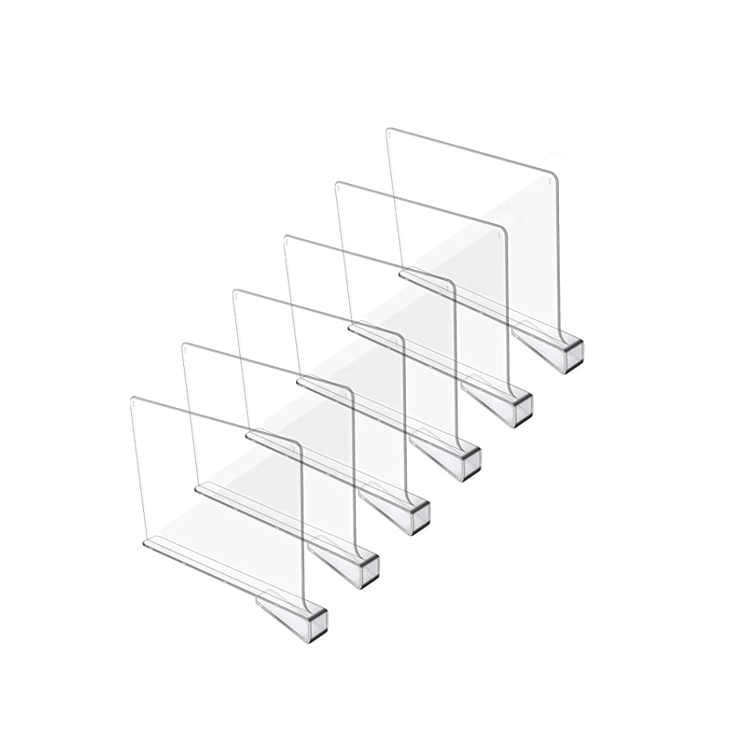 Clear Shelf Dividers