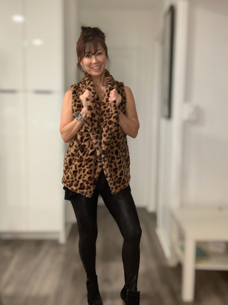 Spanz and leopard vest nordstrom